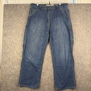 Levi’s Carpenter Loose Straight Medium Blue Denim Jeans Size 38 x 30 EUC 333